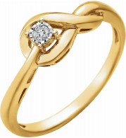 14K Yellow .04 CT Diamond Ring - 65204060002P