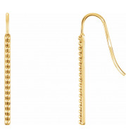 14K Yellow Beaded Earrings - 86499601P