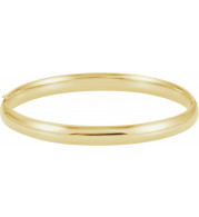 14K Yellow 6.5 mm Hinged Bangle Bracelet - BRC185239021P