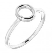 14K White Initial O Ring - 51895185P