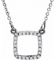 14K White 1/10 CTW Diamond 16 Necklace - 85862101P