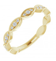 14K Yellow 1/5 CTW Diamond Infinity-Inspired Anniversary Band - 123409601P