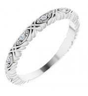 14K White .05 CTW Diamond Anniversary Band - 123190600P