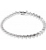 14K White 1 1/2 CTW Diamond Line 7.25 Bracelet - 6741160001P