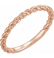 14K Rose Stackable Rope Ring - 51570103P