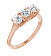 14K Rose 3/4 CTW Diamond Anniversary Band - 123222606P