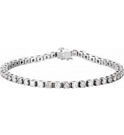 14K White 4 3/4 CTW Diamond Line 7 Bracelet - 60872207617P