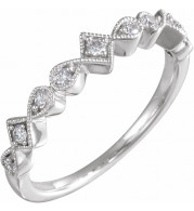 14K White 1/5 CTW Diamond Anniversary Band - 652709100P