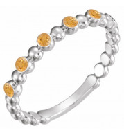 14K White Citrine Stackable Ring - 71814659P
