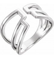 14K White Negative Space Ring - 51690101P