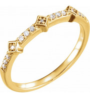 14K Yellow 1/10 CTW Diamond Stackable Ring - 65212760000P
