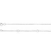 Platinum 1 mm Adjustable Diamond-Cut Cable Chain 6 1/2-7 1/2 Bracelet - CH12360042P