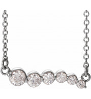 14K White 1/4 CTW Diamond Graduated 18 Necklace - 86860615P