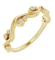 14K Yellow .05 CTW Diamond Sculptural-Inspired Anniversary Band - 123463601P