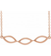 14K Rose Geometric 16-18 Necklace - 65239360002P