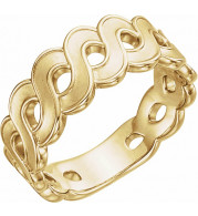 14K Yellow Infinity-Style Ring - 51712102P