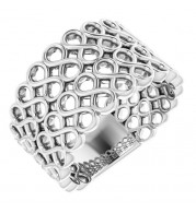 14K White Infinity-Inspired Ring - 51713101P