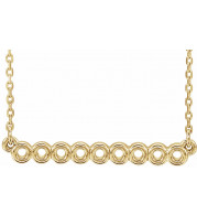 14K Yellow Circle Bar 16-18 Necklace - 86562102P