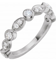 14K White 1/2 CTW Diamond Anniversary Band - 68846101P
