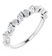 14K White 3/8 CTW Diamond Anniversary Band - 123575600P