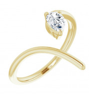 14K Yellow 1/3 CTW Diamond Negative Space Ring - 123110601P