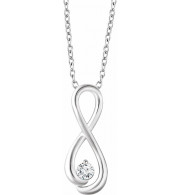 14K White 1/6 CTW Diamond Infinity-Inspired 16-18 Necklace - 65272360002P