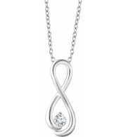 14K White 1/6 CTW Diamond Infinity-Inspired 16-18 Necklace - 65272360002P