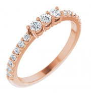 14K Rose 1/3 CTW Diamond Anniversary Band - 124006606P