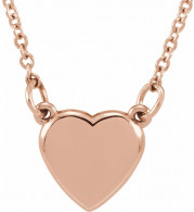 14K Rose Heart 18 Necklace - 85930102P