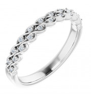 14K White 1/10 CTW Diamond Anniversary Band - 123302600P