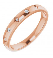 14K Rose 1/10 CTW Diamond Anniversary Band - 123800602P