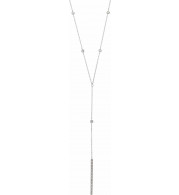 14K White 1/3 CTW Diamond Y 15-17 Necklace - 65346660000P
