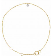 14K Yellow 1/6 CT Drilled Diamond Solitaire 6 1/2-7 1/2 Bracelet - 653719103P