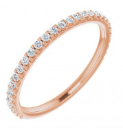 14K Rose 1/4 CTW Diamond Anniversary Band - 123041602P