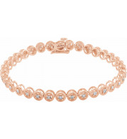 14K Rose 1 CTW Diamond 7 Bracelet - 69492101P