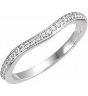 14K White 1/10 CTW Diamond #1 Band for 5.5 mm Square Engagement Ring - 67785105P