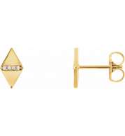 14K Yellow .025 CTW Diamond Geometric Earrings - 86489601P