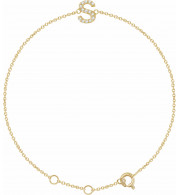 14K Yellow .05 CTW Diamond Initial S 6-7 Bracelet - 65268960045P