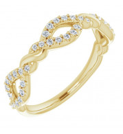 14K Yellow 1/5 CTW Diamond Twisted Anniversary Band - 123997601P