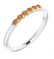 14K White Citrine Stackable Ring - 123288640P