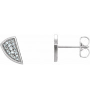 14K White 1/10 CTW Diamond Earrings - 86465600P