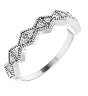 14K White 1/10 CTW Diamond Anniversary Band - 124138600P