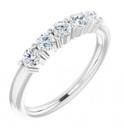 14K White 1/2 CTW Diamond Anniversary Band - 1239706012P