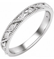 14K White .05 CTW Diamond Anniversary Band - 653592601P