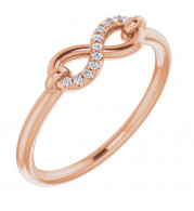 14K Rose .04 CTW Diamond Infinity-Inspired Ring - 123269602P