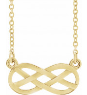 14K Yellow Infinity-Inspired Knot Design 18 Necklace - 86312102P