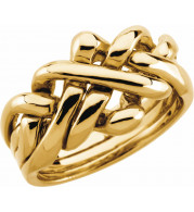 14K Yellow 12.5 mm Puzzel Ring - 51446234P