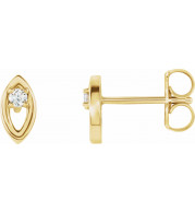 14K Yellow .05 CTW Diamond Solitaire Earrings - 86754601P