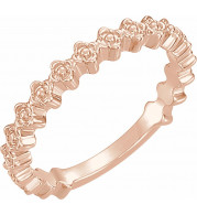 14K Rose Clover Stackable Ring - 51697103P