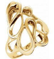 14K Yellow 22 mm Freeform Ring - 551637280P